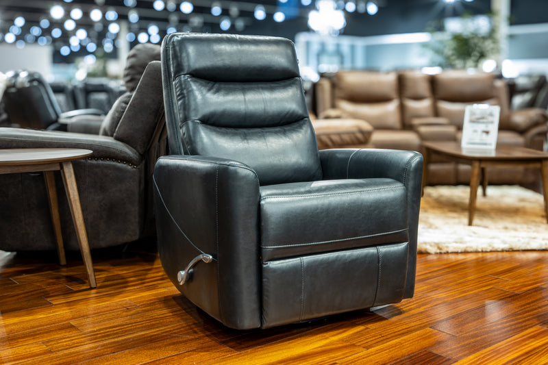 TAKAMI SWIVEL RECLINER-GRAY VEGAN LEATHER