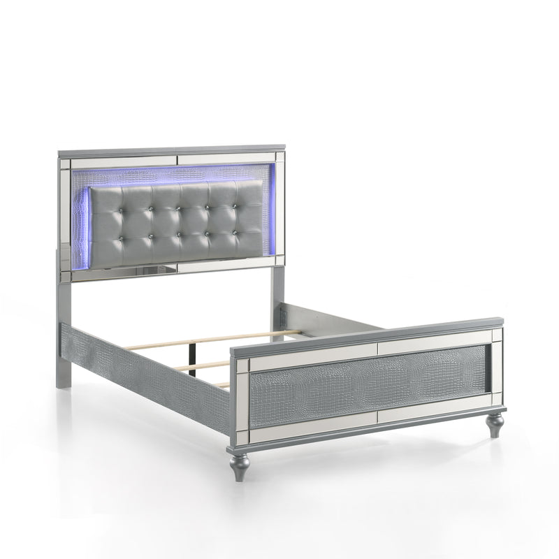 VALENTINO 4/6 FULL BED - SILVER