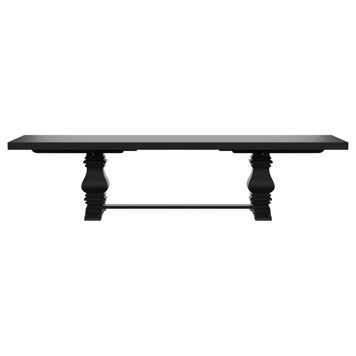 Florence 7-piece 126-inch Extension Dining Table Set Distressed Black