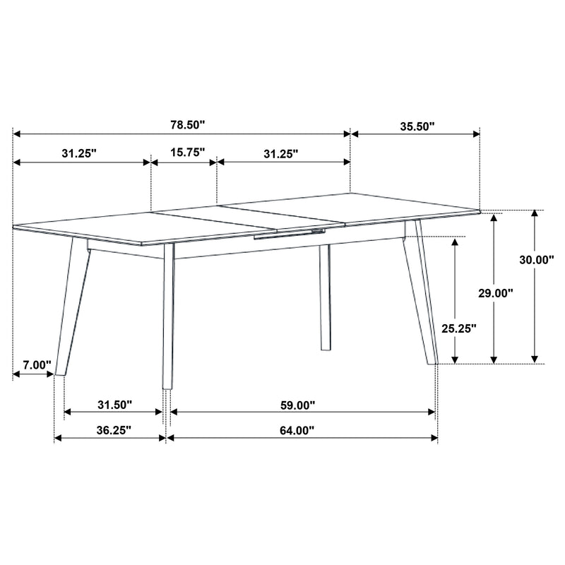 Crestmont 7-piece Extension Leaf Dining Table Set Black