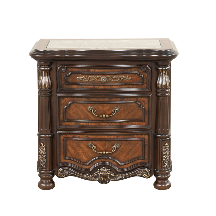 BELLA NOTTE NIGHTSTAND- MAHOGANY BROWN
