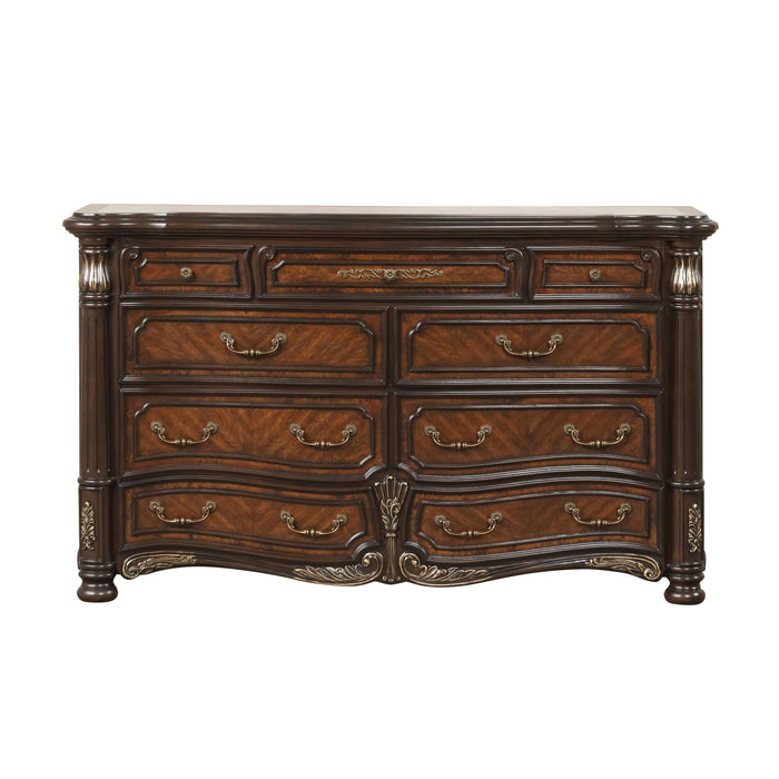 BELLA NOTTE DRESSER- MAHOGANY BROWN