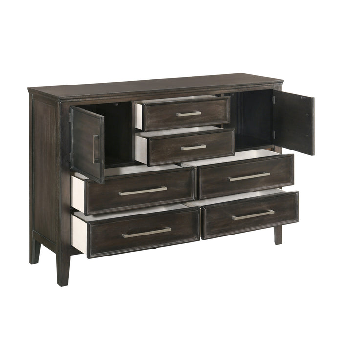 ANDOVER 60" DRESSER W/DOORS-NUTMEG