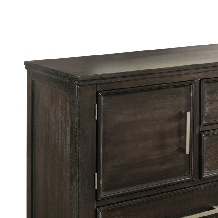 ANDOVER 60" DRESSER W/DOORS-NUTMEG