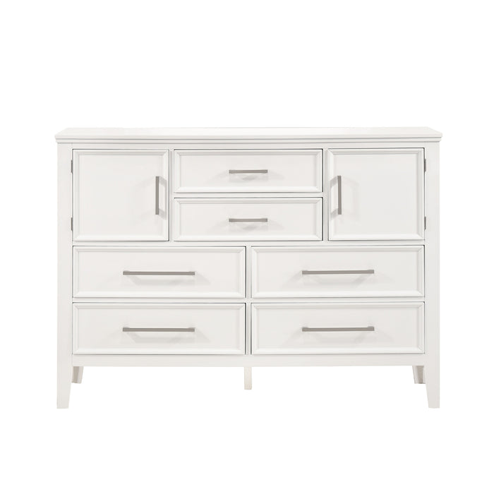 ANDOVER 60" DRESSER W/DOORS-WHITE