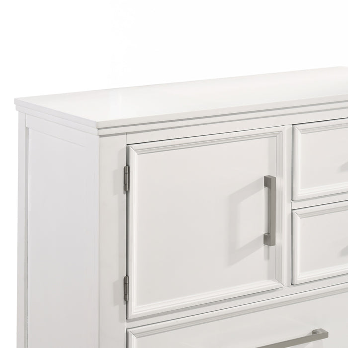 ANDOVER 60" DRESSER W/DOORS-WHITE