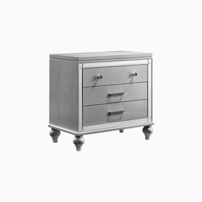 VALENTINO NIGHTSTAND-SILVER