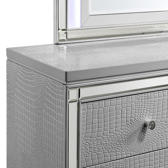 VALENTINO LIGHTED MIRROR-SILVER