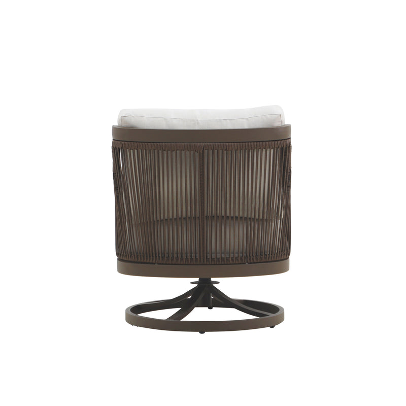 GENOVA PATIO SWIVEL CLUB CHAIR W/ACCENT PILLOW (2 PER CARTON)