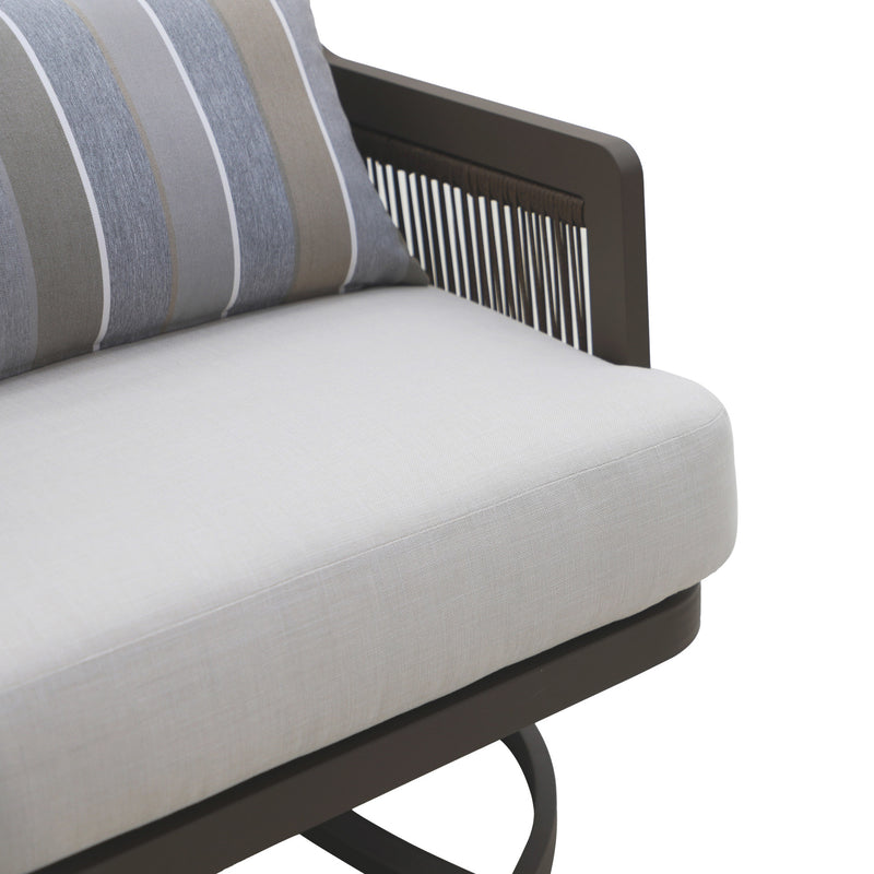 GENOVA PATIO SWIVEL CLUB CHAIR W/ACCENT PILLOW (2 PER CARTON)