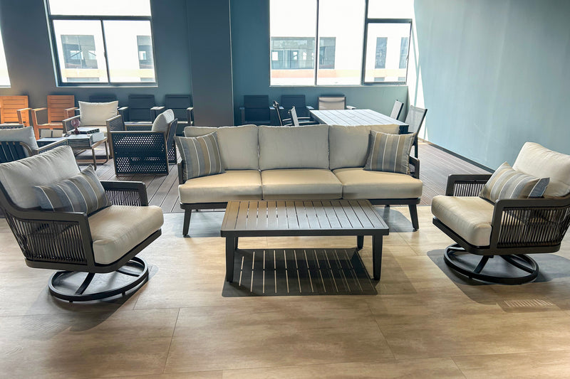 GENOVA PATIO SOFA W/TWO ACCENT PILLOWS