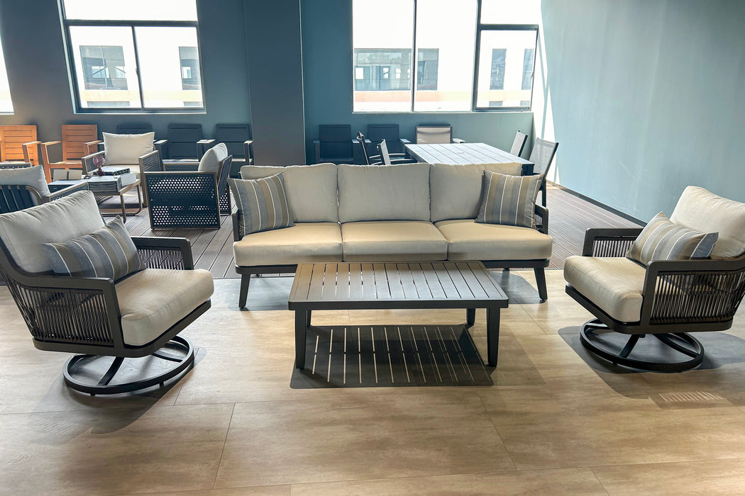 GENOVA PATIO SOFA W/TWO ACCENT PILLOWS