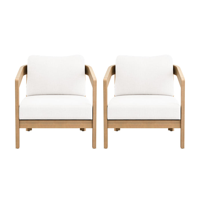 WESLEY PATIO CLUB CHAIR W/ WHITE CUSHION