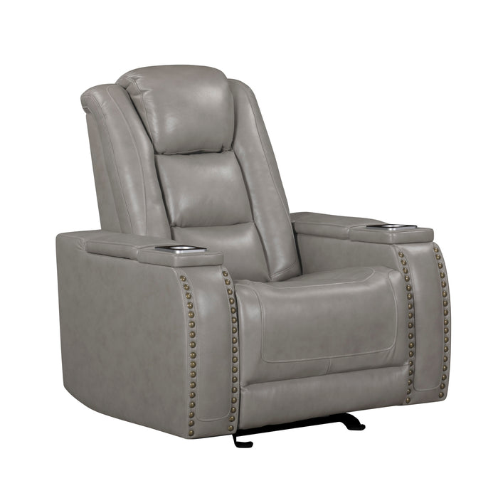 BRECKENRIDGE II GLIDER RECLINER W/ PWR FR & HR-LT GRAY