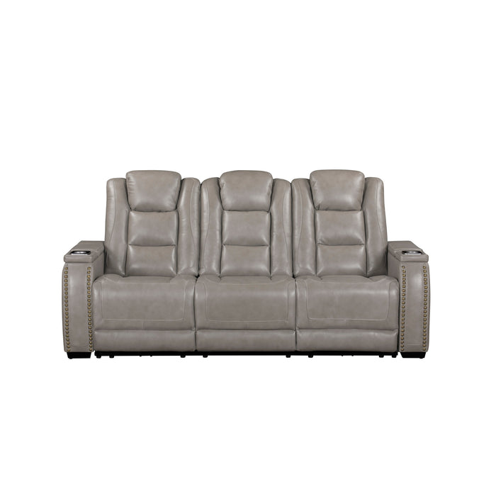 BRECKENRIDGE II SOFA  W/ PWR FR & HR-LT GRAY