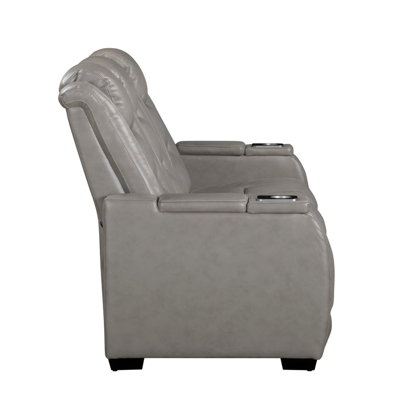 BRECKENRIDGE II SOFA  W/ PWR FR & HR-LT GRAY
