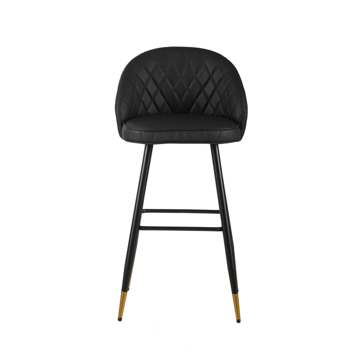 OLIVER BLACK VEGAN LEATHER BAR CHAIR (2 PER CARTON)