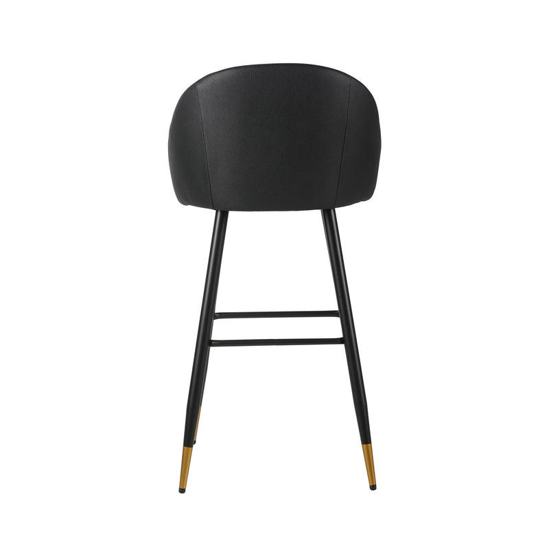 OLIVER BLACK VEGAN LEATHER BAR CHAIR (2 PER CARTON)