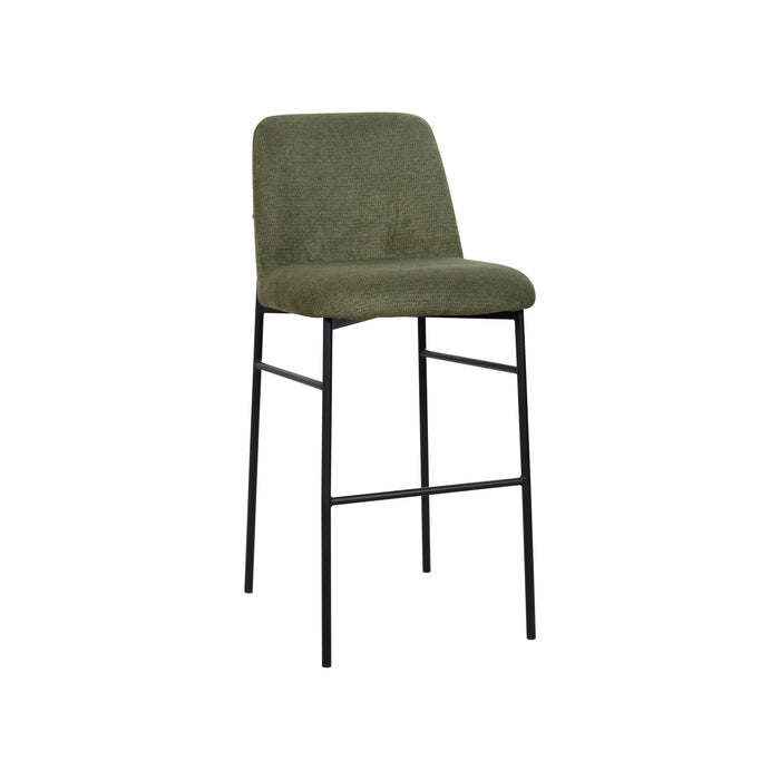 ERIK BAR CHAIR W/ BLACK METAL FRAME- GREEN (2 PER CARTON)