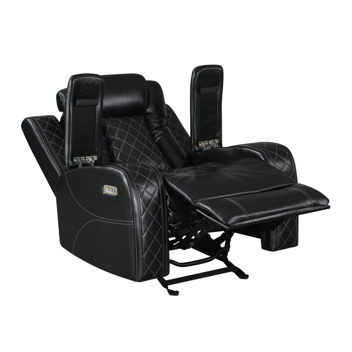 ORION II GLIDER RECLINER W/ PWR FR & HR-BLACK