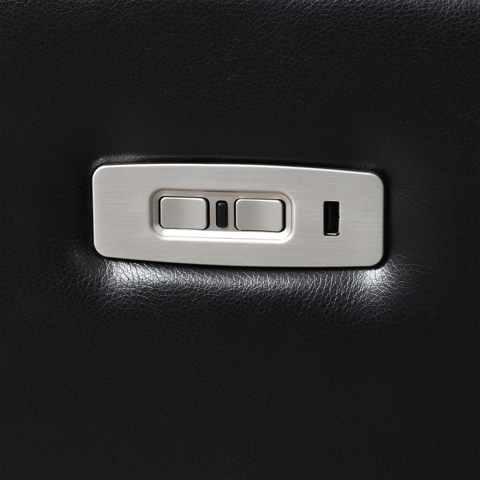 ORION II SOFA W/ PWR FR & HR-BLACK