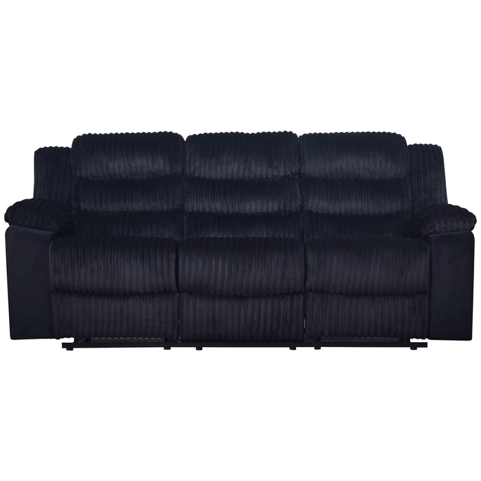 WILLOW SOFA W/DUAL RECLINER-BLACK