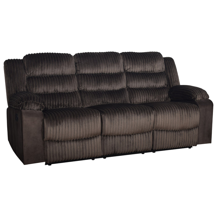 WILLOW SOFA W/DUAL RECLINER-BROWN