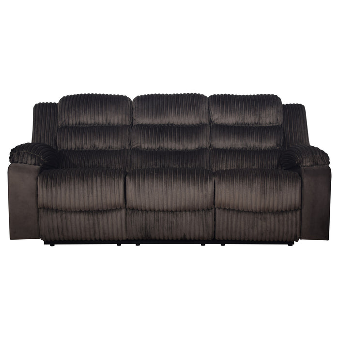 WILLOW SOFA W/DUAL RECLINER-BROWN