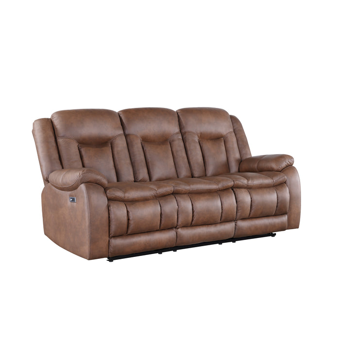 MORELLO  SOFA W/PWR FR- BROWN