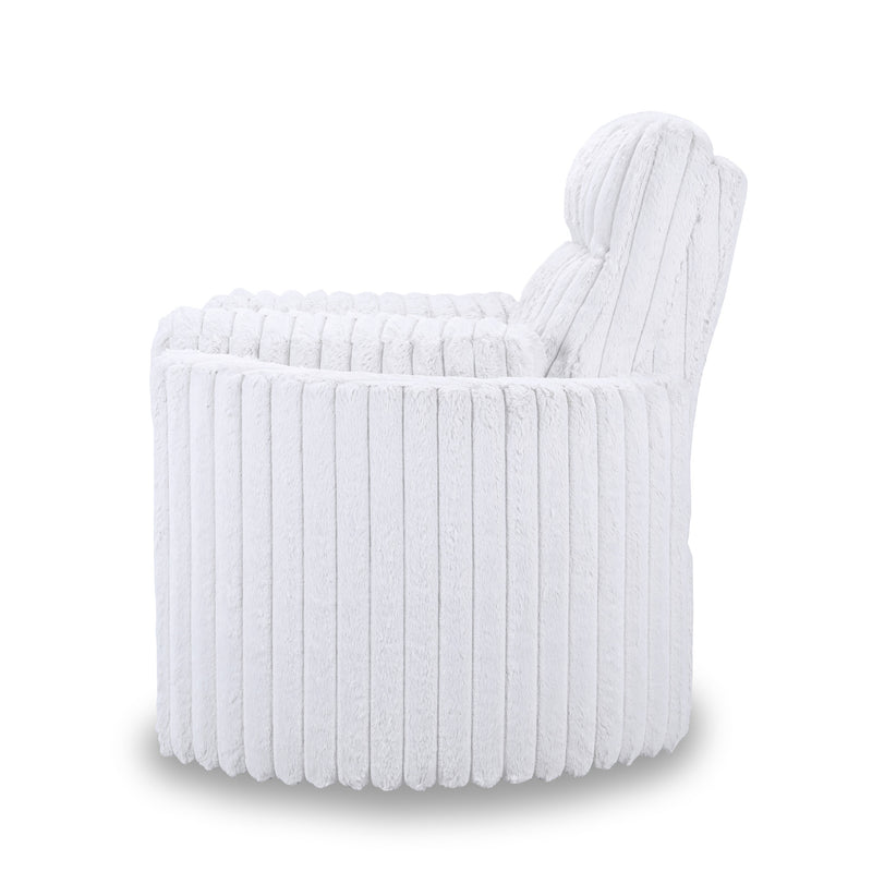 EMBRACE SWIVEL ACCENT CHAIR-WHITE