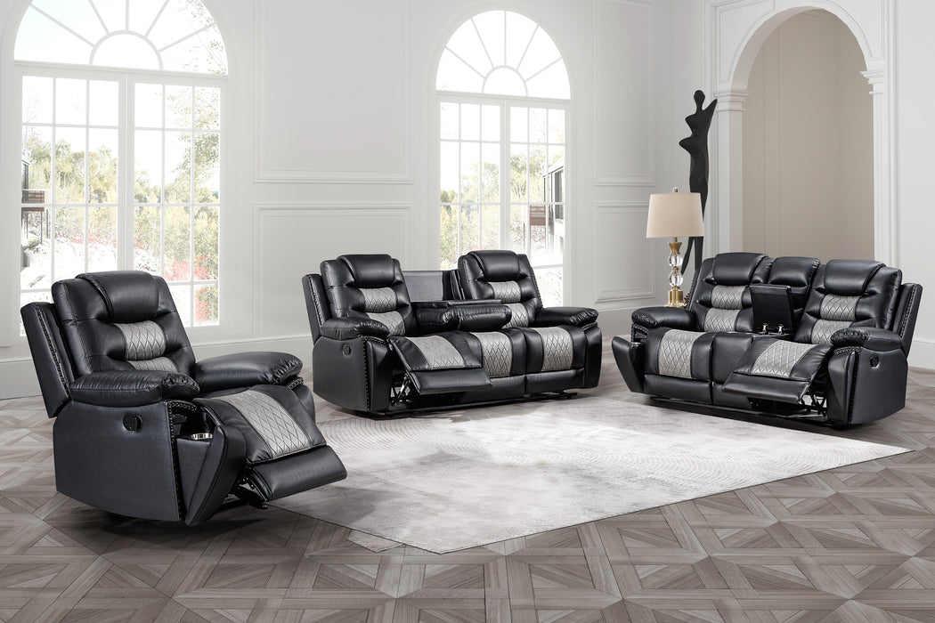 NIKKO GLIDER RECLINER W/PWR FR-BLACK/GRAY