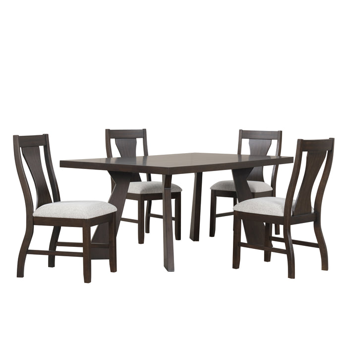 CHESTNUT RIDGE - 72" DINING TABLE + 4 CHAIRS