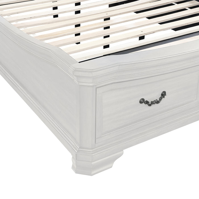LYNDHURST WHITE - 6/6 EK BED ONLY