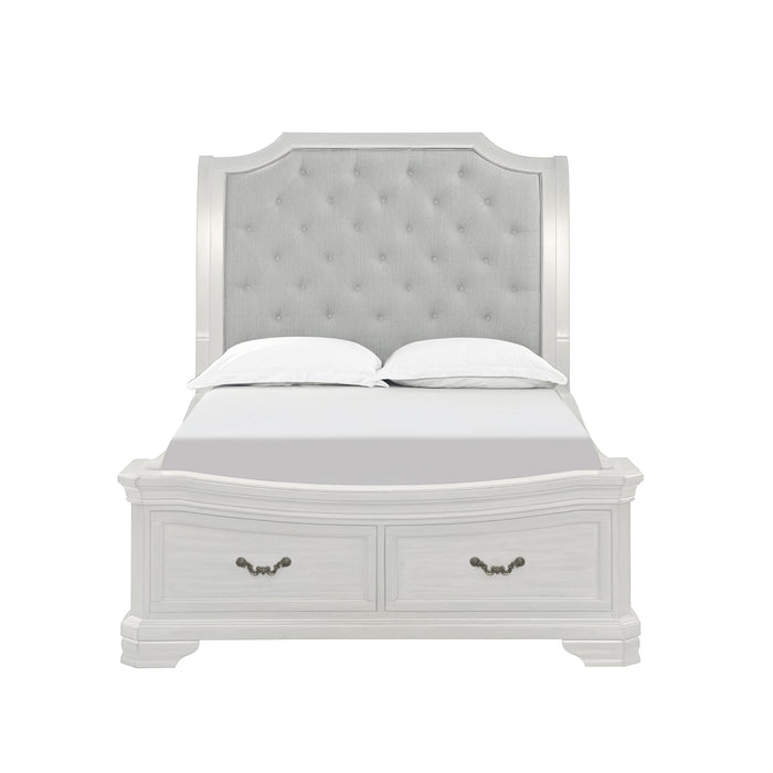 LYNDHURST WHITE - 6/6 EK BED ONLY