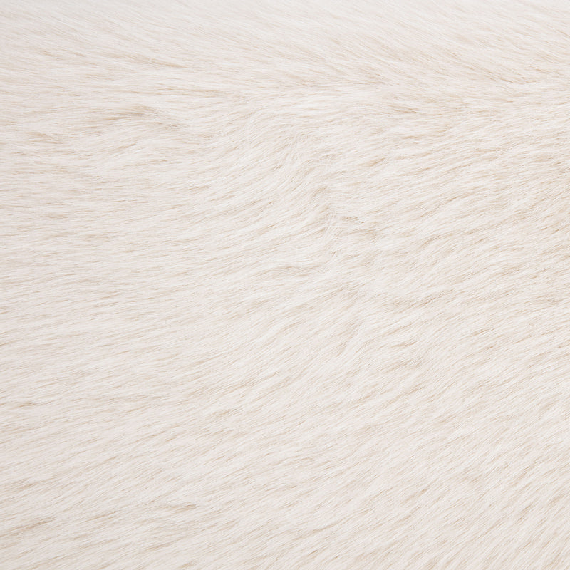 Rebecca Faux Fur Upholstered California King Bed Cream