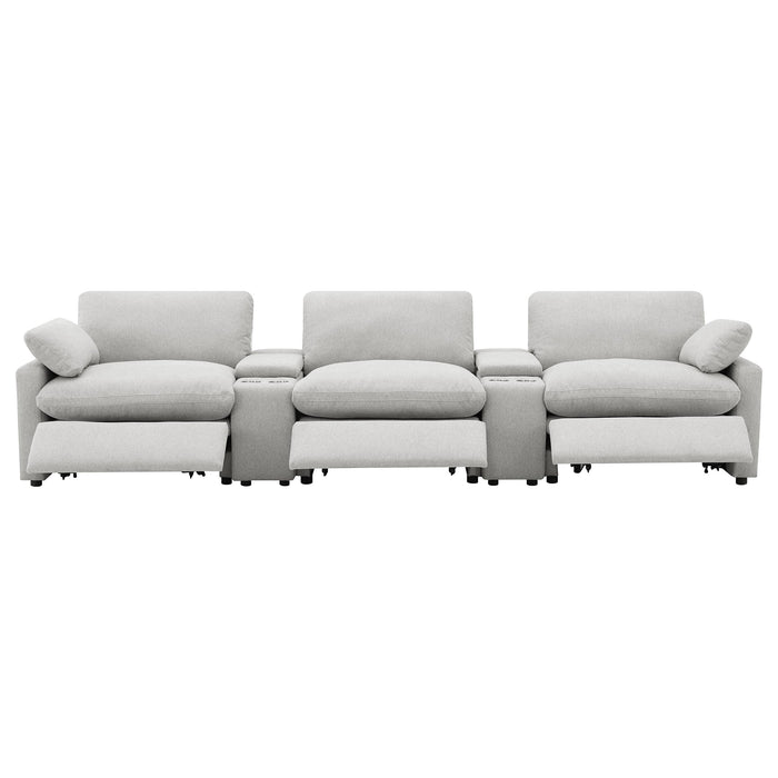 Collins 5-Piece Power Reclining Home Theater Seating Grey
