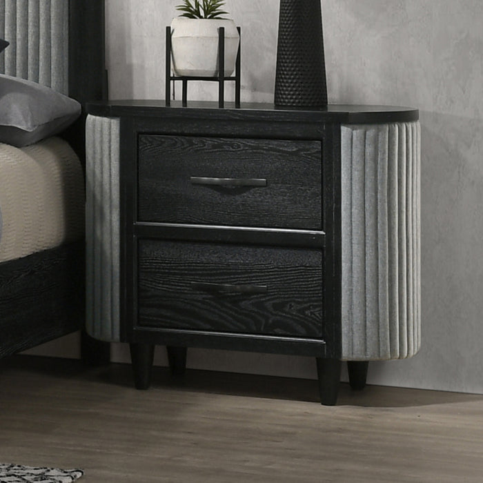 SKYLINE 2 DRAWER NIGHTSTAND-ONYX