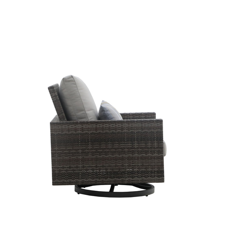 BUNGALOW PATIO SWIVEL CLUB CHAIR W/ACCENT PILLOW (2 PER CARTO