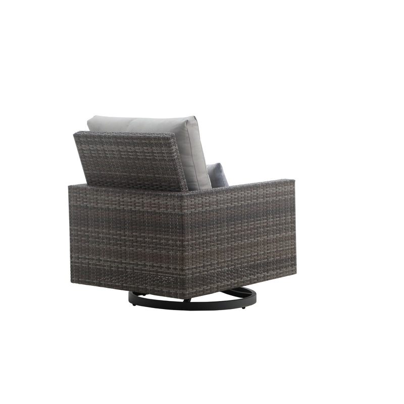 BUNGALOW PATIO SWIVEL CLUB CHAIR W/ACCENT PILLOW (2 PER CARTO