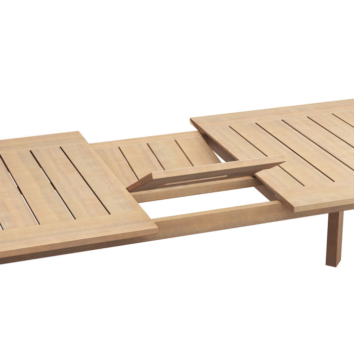 WESLEY PATIO DINING TABLE W/SELF STORING LEAF