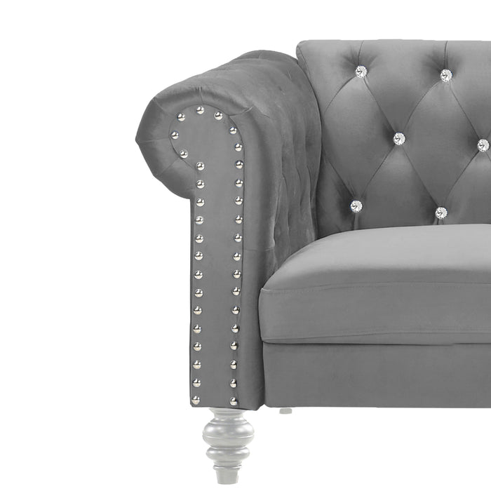EMMA CRYSTAL SOFA-GRAY