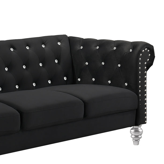EMMA CRYSTAL SOFA-BLACK