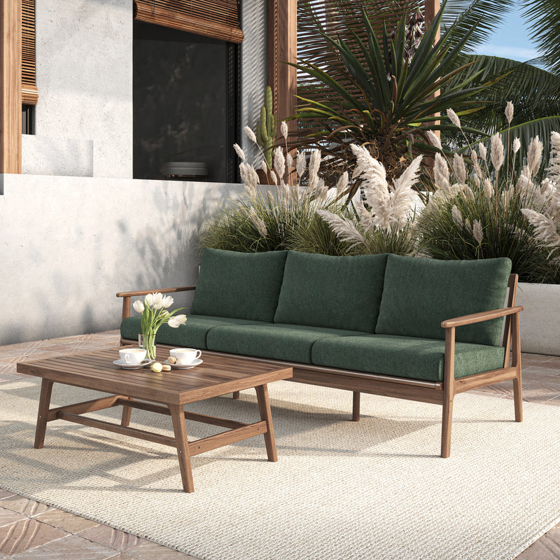 ASHTON OUTDOOR - 2PCS SET (SOFA,COFFEE TABLE) - MOSS