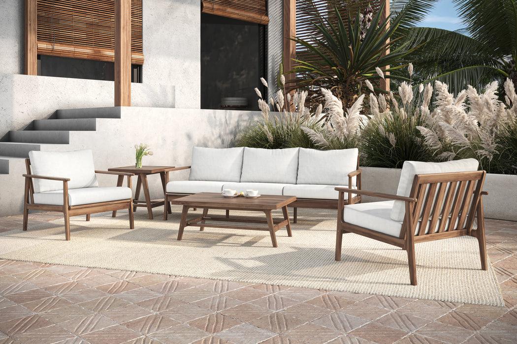 ASHTON OUTDOOR - 5PCS SET (SOFA,2CH,COFFEE & END TABLE) - NAT