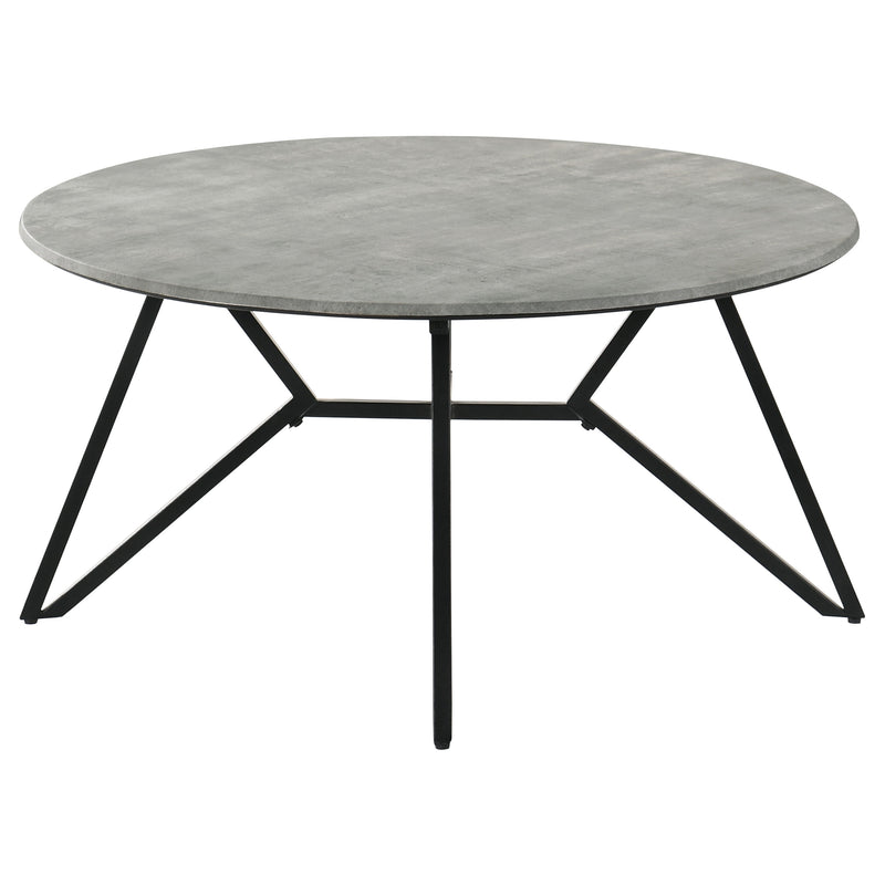 Hadi 2-piece Round SmartTop Coffee and End Table Set Cement