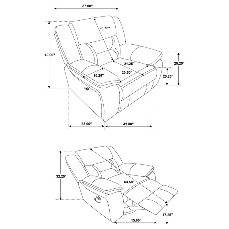 Greer 3-piece Upholstered Reclining Sofa Set Brown