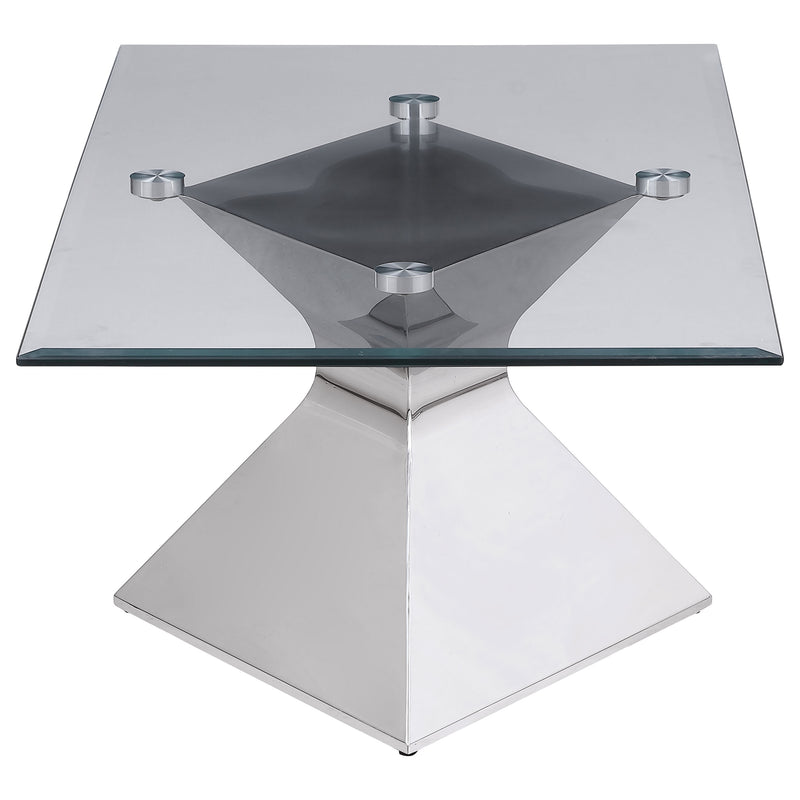 Jenny 3-piece Rectangular Coffee and End Table Set Chrome
