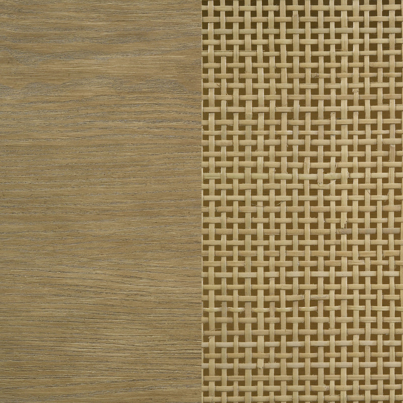 Arini Cane Weave Full Length Standing Floor Mirror Sand Wash