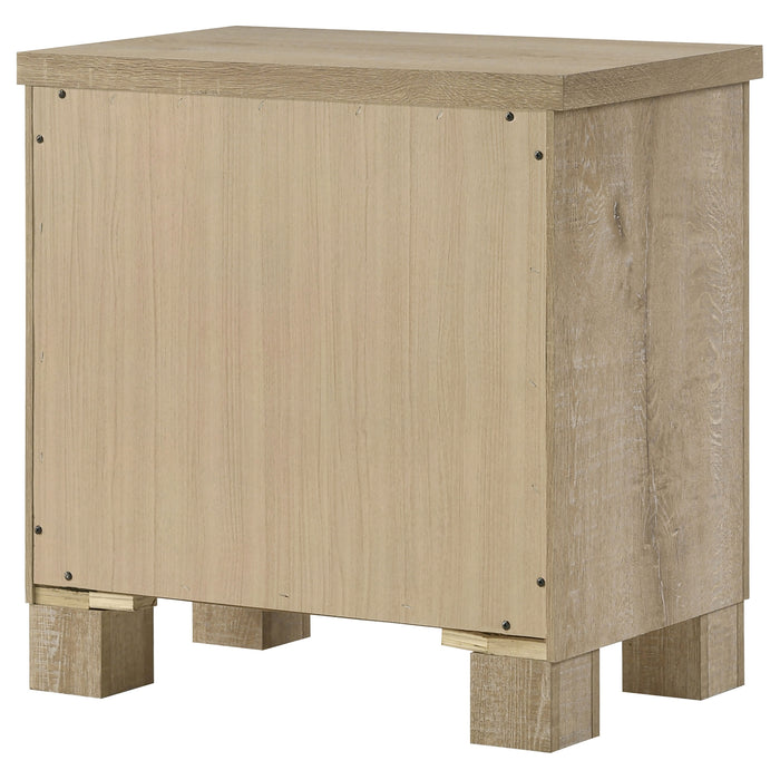 Oakglen 2-drawer Nightstand Bedside Table Weathered Oak