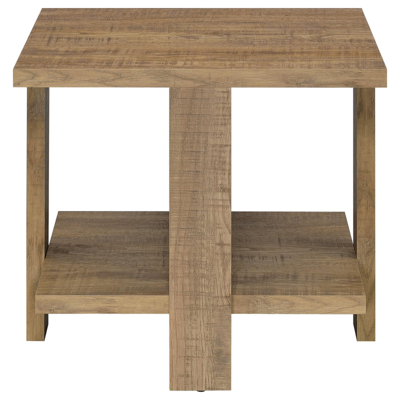 Dawn 2-piece Round Coffee and End Table Set Mango Brown